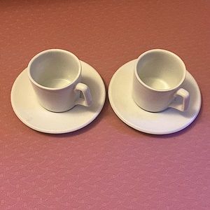 Set of white Williams Sonoma espresso cups - NWOT!